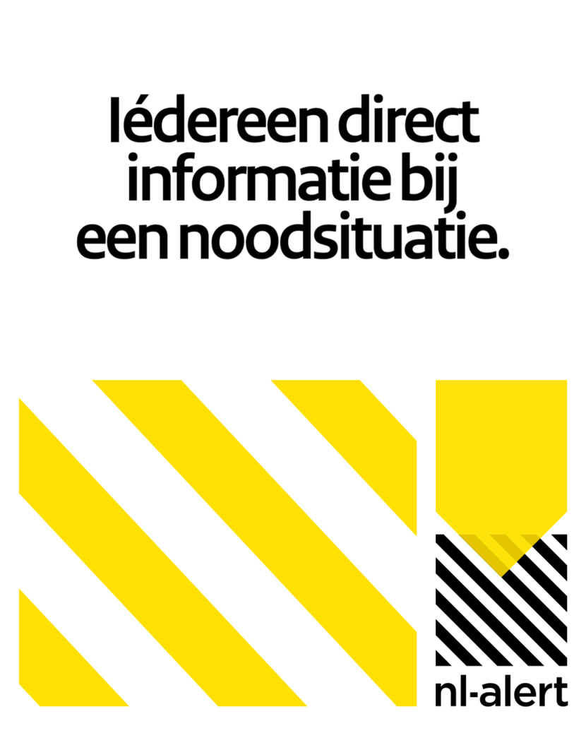 Banner met tekst: Iédereen direct informatie bij een noodsituatie.